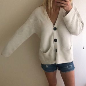 White cardigan